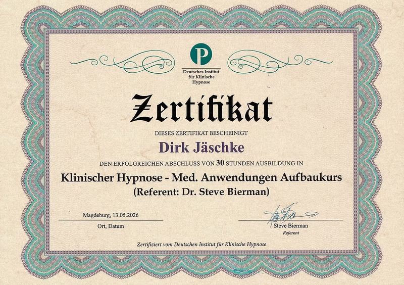 Hypnose – Med. Anwendungen (Weiterbildung)